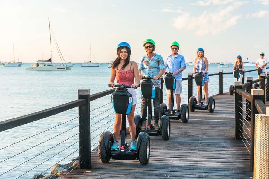 Airlie Beach: 3-Hour Sunset Segway Tour with Dinner - Reaching Cannonvale Beach before turning back