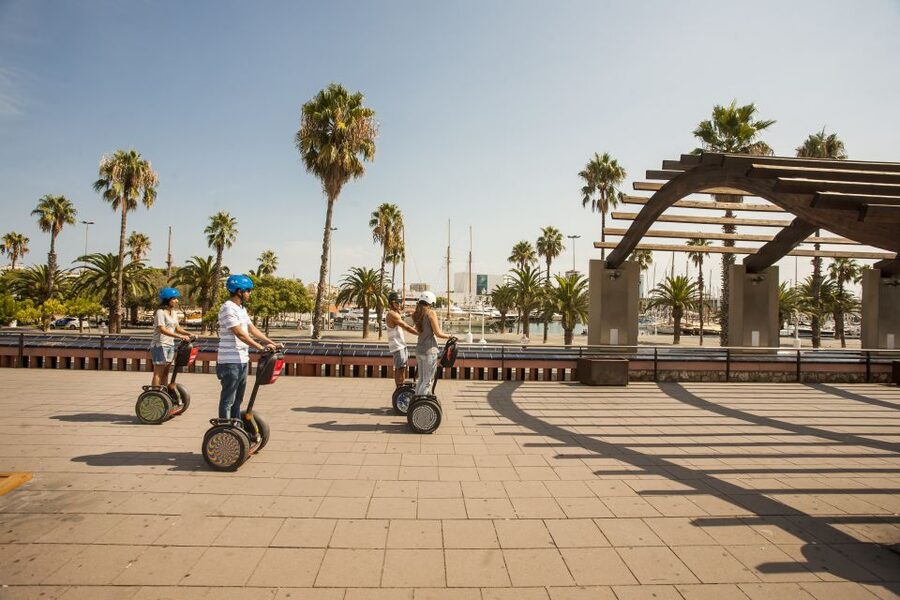 Barcelona: Old Port and Gothic Quarter Guided Segway Tour - Barceloneta, beaches, and the W Hotel view