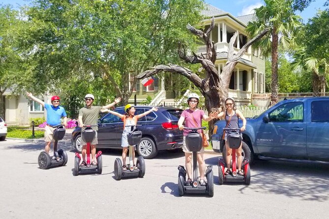 Galveston Tree Carvings Segway Tour - Learning to ride before the tour begins
