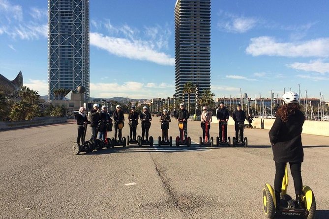 Insiders Segway Tour - Pausing at Roy Lichtenstein’s Cara de Barcelona