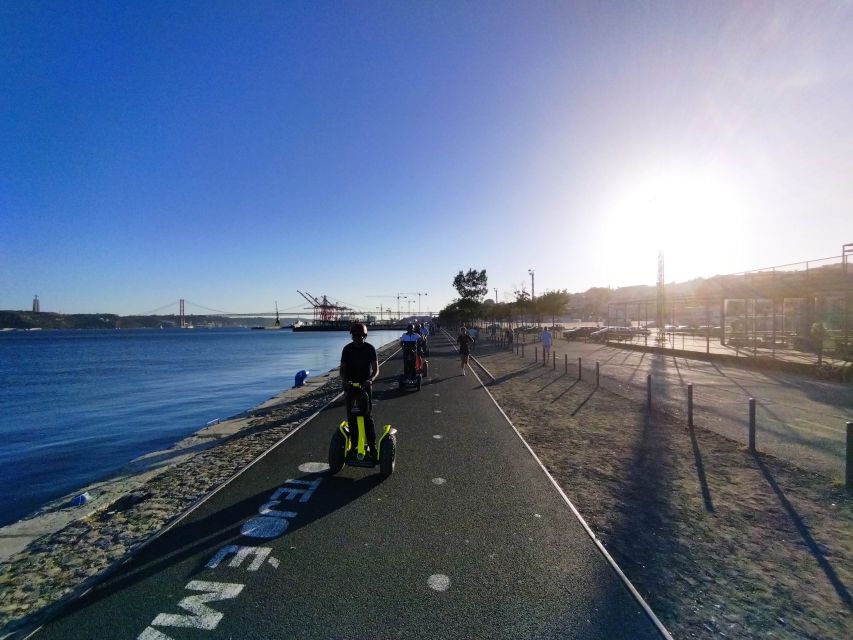 Lisbon: Guided Riverside Segway Tour - The marina and the view beneath the 25 de Abril Bridge