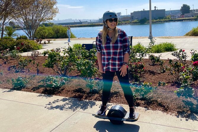 Onewheel Electric Hoverboard Lesson and Bay Ride - Following the Liberty Station bike path