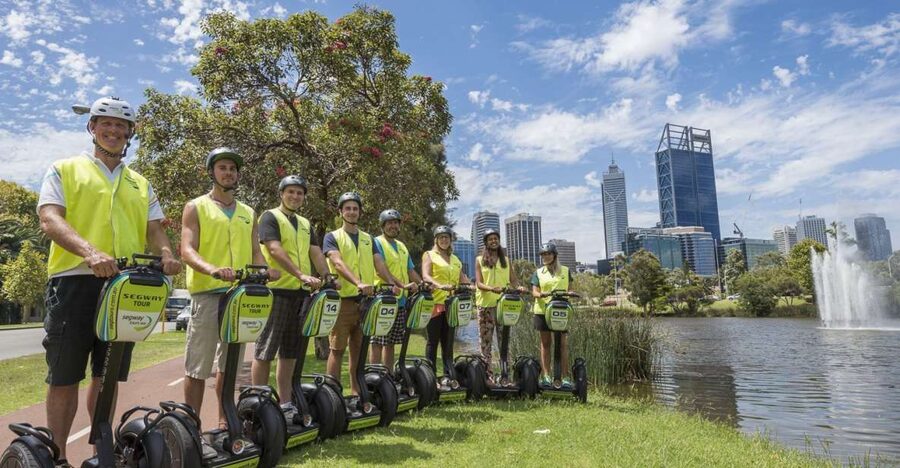 Perth Riverside Segway Tour - John Oldham Park and its waterfall