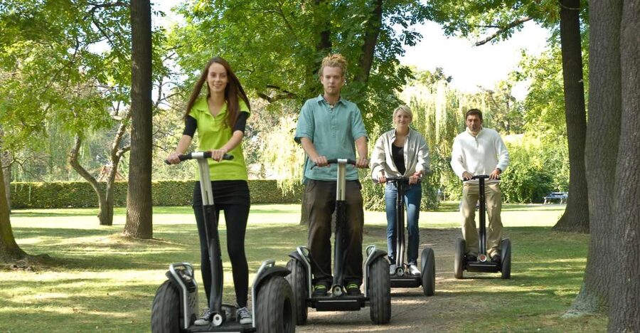 Prague: Segway Sightseeing Live-Guided Tour - Prague Castle views from Maxe Van Der Stoela Park