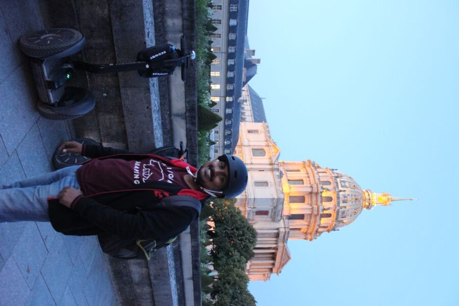 Segway private tour Lights of Paris - Riding the Champs-Élysées toward the Arc de Triomphe