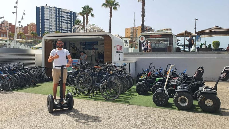 Segway Tour in Málaga: Gibralfaro Castle Port & Bullring - Riding past La Malagueta and into the historic center