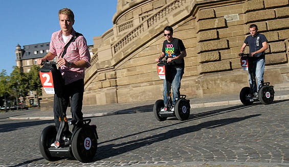 Segway Tour: Old Town Hall, Water Tower & Ehrenhof - Getting comfortable before the ride begins