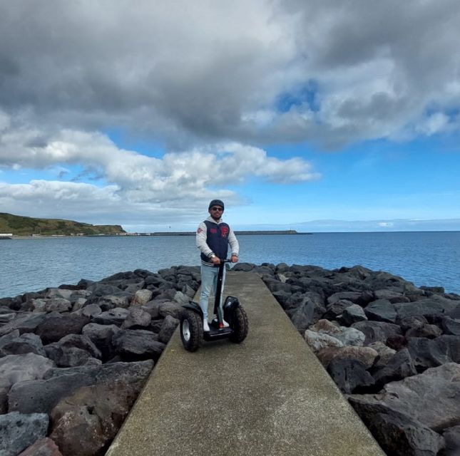 Segway Tour Praia da Vitoria | Terceira Island - Following the waterfront beside volcanic sand