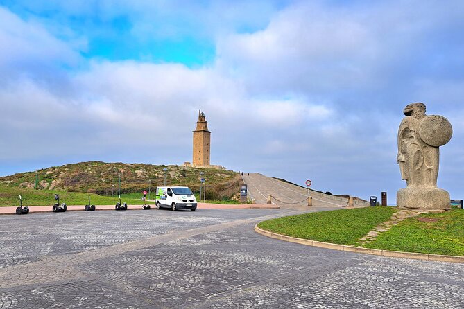 Segway Tour Tower of Hercules - Reaching the base of the Tower of Hercules